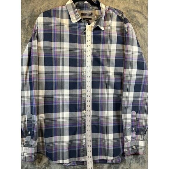 Banana Republic Custom 078 Wash Shirt Grant Fit-XL plaid Button shirt - Picture 5 of 8